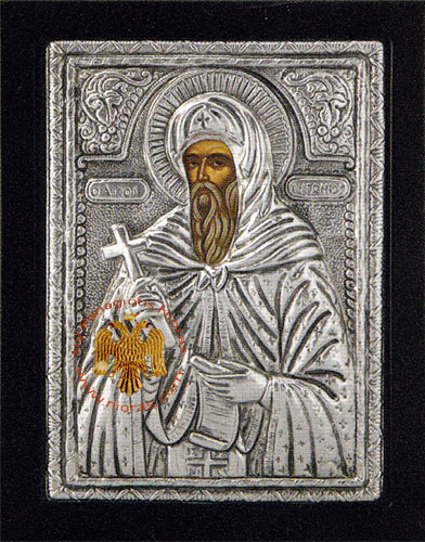Saint Anthony Metal Aluminum Icon on Wood